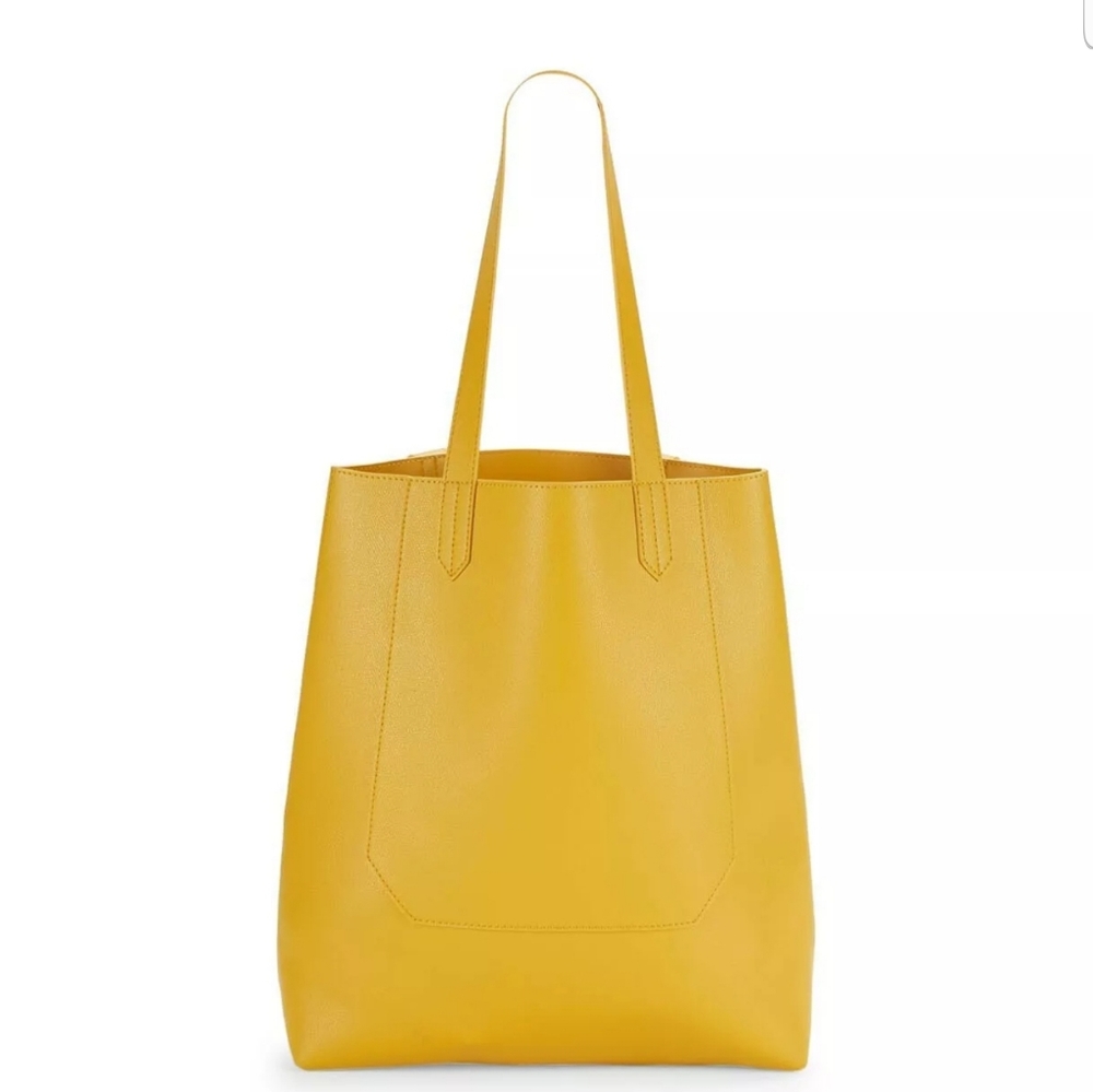 Saks Fifth Avenue Large Yellow Tote Bag